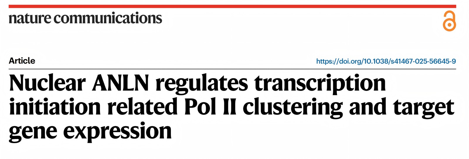 ANLN 与 Pol II 调控靶基因表达研究的整体研究设计与主要结果概览图